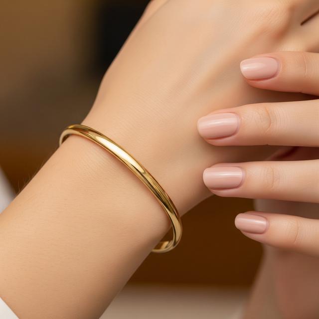Model Gelang Emas Tanpa Ukiran yang Elegan