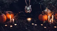 Ilustrasi Pesta Halloween Drakula (Dracula's Halloween Party), Rumania. (Unsplash/freestocks)