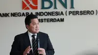 Menteri BUMN Erick Thohir berkunjung ke BNI Representative Office Amsterdam di Belanda pada Jumat, 2 September 2022. BNI Amsterdam bertugas untuk mengoptimalkan usaha para diaspora Indonesia di Belanda dan Eropa. (Foto:Dok.BNI)