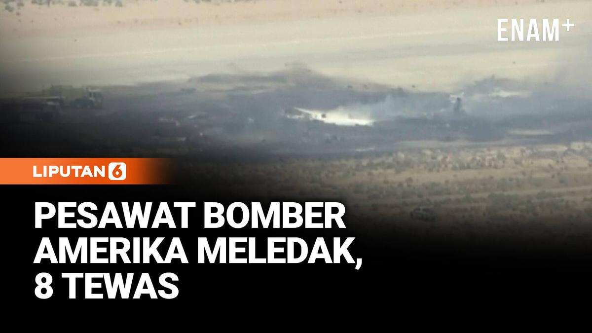 Pesawat Bomber B-52 Amerika Jatuh dan Meledak, 8 Awak Tewas