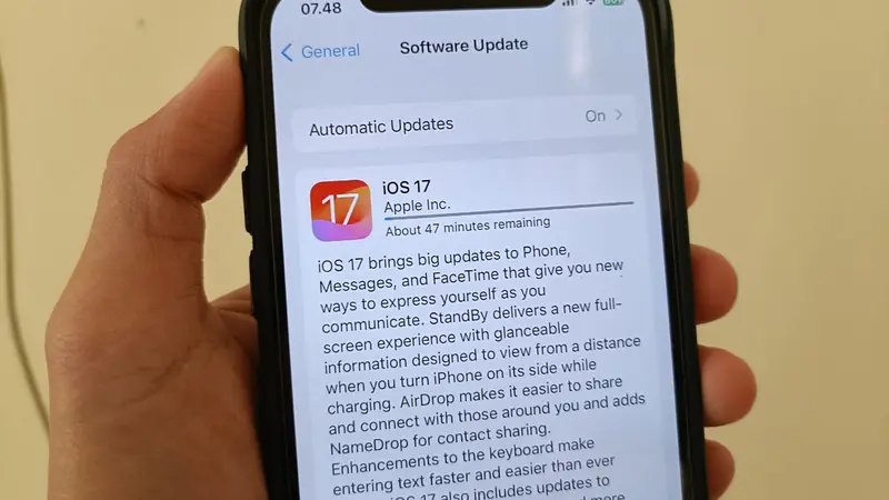 Update iOS 17 di iPhone