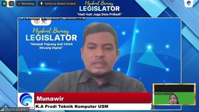 Kaprodi Teknik Komputer USM, Munawir.