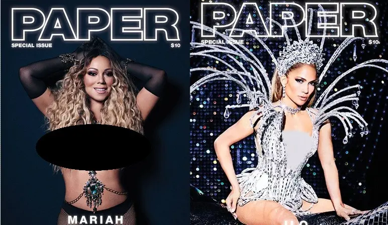 Perang seksi antara Jennifer Lopez dan Mariah Carey di majalah Paper (Dailymail)