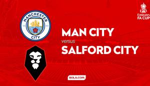 Manchester City vs Salford City di Piala FA. (Bola.com/Gregah Nurikshani)