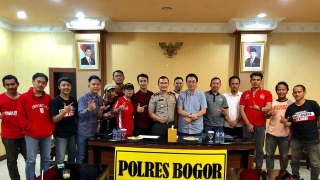 Polres Bogor Bertemu Panpel Persija dan The Jakmania