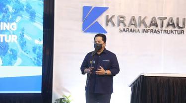 Menteri BUMNRI Erick Thohir mengatakan sukses merestrukturisasi dan transformasi keuangan PT Krakatau Steel Tbk.