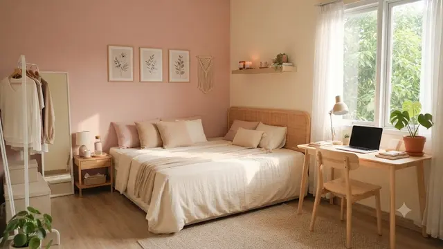 Kombinasi Dusty Pink dan Putih Gading (AI Generated)