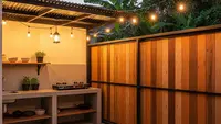 6 Desain Pagar Belakang Dekat Area Dapur Outdoor, Rumah Nyaman dan Modern