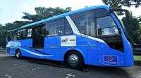 Bus Trans Metro Pasundan yang merupakan program Kementerian Perhubungan resmi beroperasi di wilayah Bandung raya hari ini, Senin (27/12/2021). (Foto: Liputan6.com/Biro Adpim Jabar)