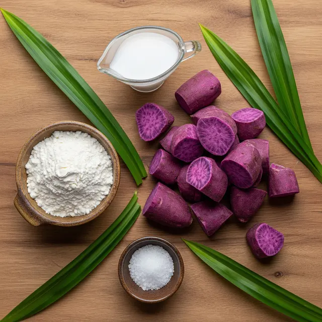 Resep Mendut Ubi Ungu Kenyal dan Lembut (AI Generated)