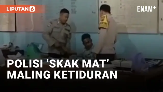 Kocak! Polisi Tangkap Maling saat Ketiduran di SD Blora