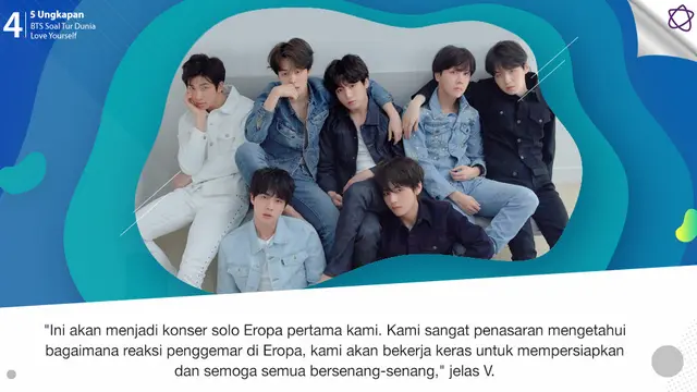 [Bintang] 5 Ungkapan BTS Soal Tur Dunia, Love Yourself