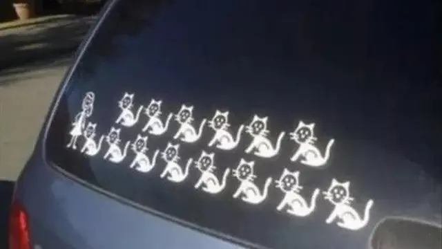 6 Stiker di Belakang Mobil Ini Nyeleneh, Bukan Keluarga Bahagia