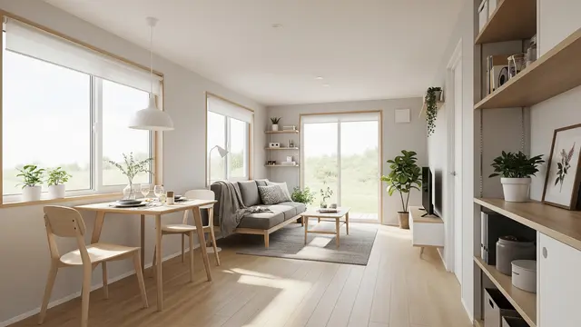 Cara Menata Rumah Kecil Agar Terlihat Lapang Tanpa Sekat di 2025/ Ilustrasi AI