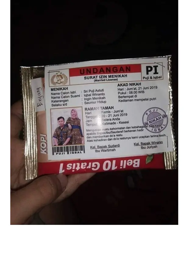 7 Potret Undangan Nikahan Unik Ala Netizen Ini Bikin Mikir Keras