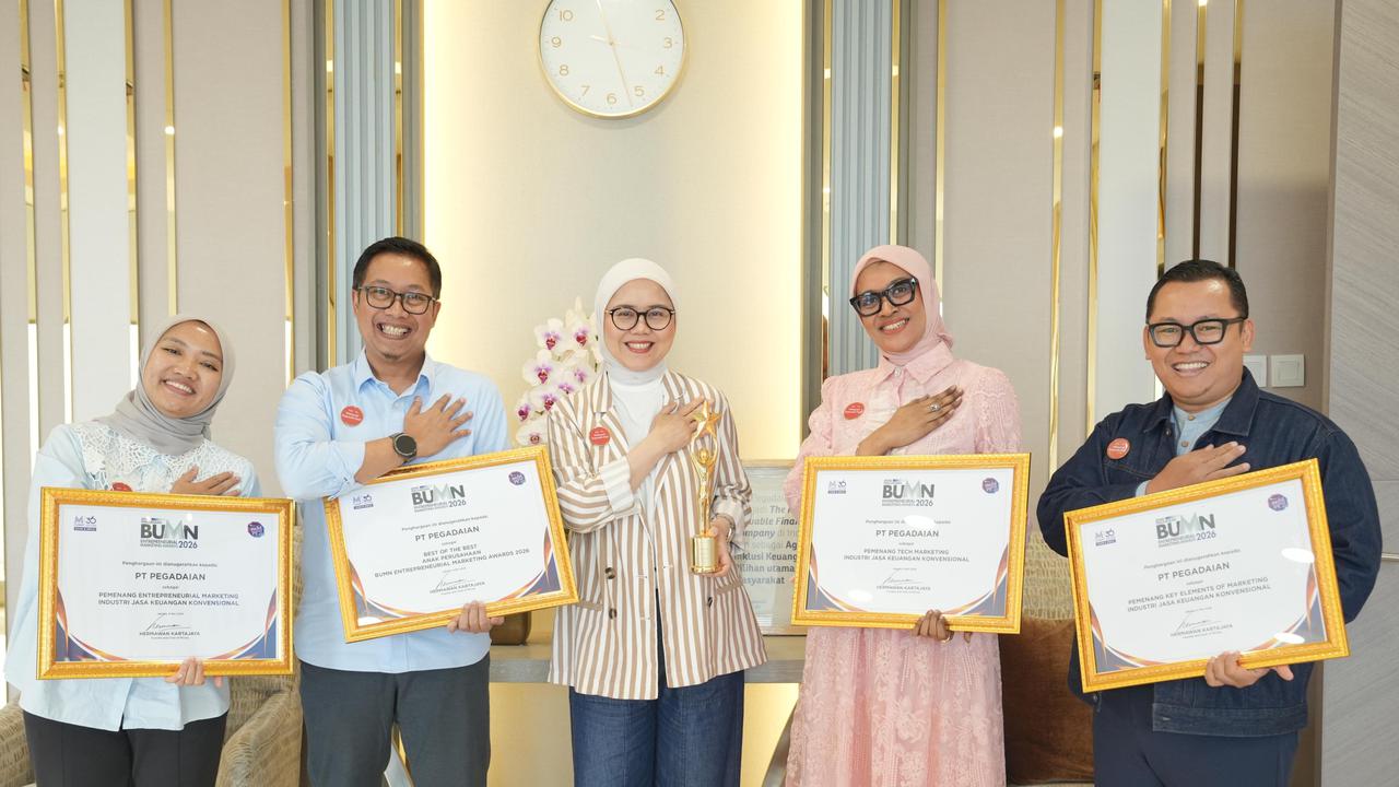 Melayani Sepenuh Hati, Pegadaian Meraih Predikat \’Best of the Best\’ di BUMN Entrepreneurial Marketing Awards 2026