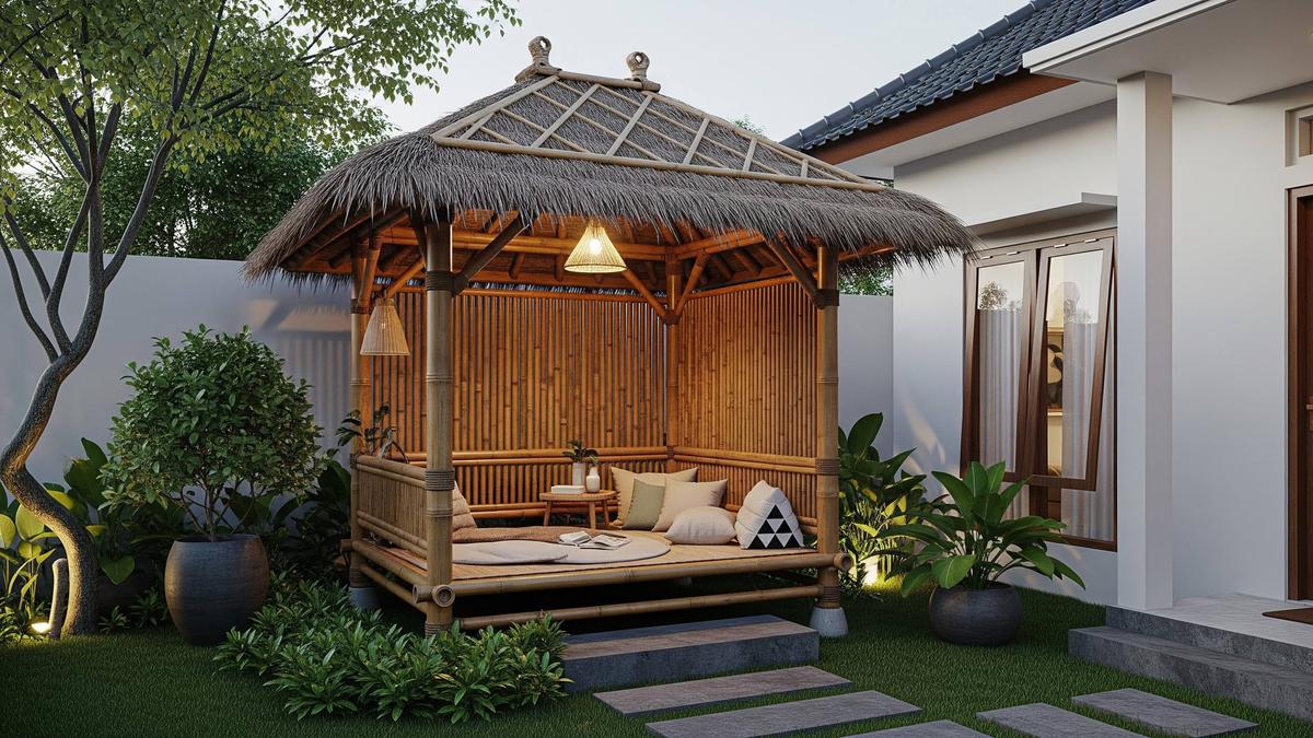 15 Inspirasi Gazebo Mungil di Samping Rumah Minimalis, Cantik, Fungsional, dan Hemat Lahan