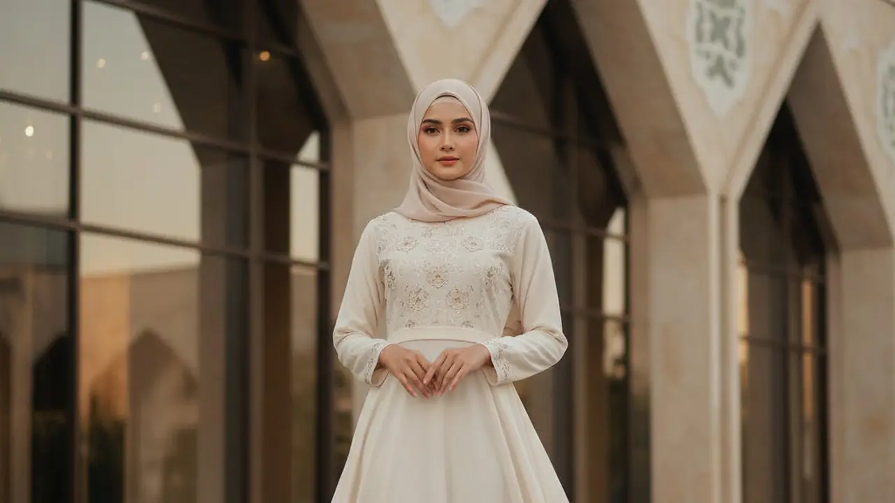 Model Gamis Abaya Bordir yang Elegan