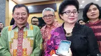 Malam pisah sambut Nila Moeloek dan Terawan Agus Putranto yang resmi dilantik sebagai Menteri Kesehatan periode 2019-2024 di Kementerian Kesehatan, Jakarta, Kamis (24/10/2019). (Liputan6.com/Fitri Haryanti Harsono)