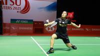 Tunggal putri Indonesia, Gregoria Mariska Tunjung, takluk pada babak pertama Indonesia Masters 2021,di Bali International Convention Centre & Westin Resort, Nusa Dua, Bali, Rabu (17/11/2021). (PBSI)