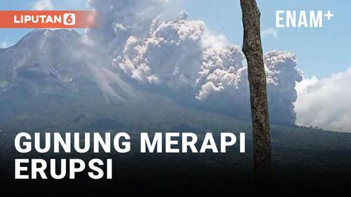 VIDEO: Gunung Merapi Erupsi Bertubi-Tubi, Awan Panas Sejauh 7 Kilometer