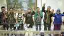 Anggota Dewan Pertimbangan Presiden, Suharso Monoarfa (ketiga kanan) pasca ditunjuk sebagai Plt Ketum PPP menggantikan Romahurmuziy alias Romy di DPP PPP Jakarta, Sabtu (16/3).  (Liputan6.com/Faizal Fanani)