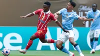 Manchester City memulai kiprah di Grup G Piala Dunia Antarklub 2025 dengan kemenangan 2-0 atas Wydad Casablanca. (AFP/Franck Fife)