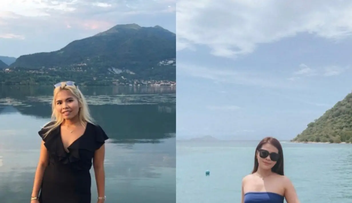 Felicia tampil elegan dengan gaun hitam, sedangkan Giovani mengenakan tube dan slit skirt warna navy. @feliciahutapeaaa/@chengiovanis