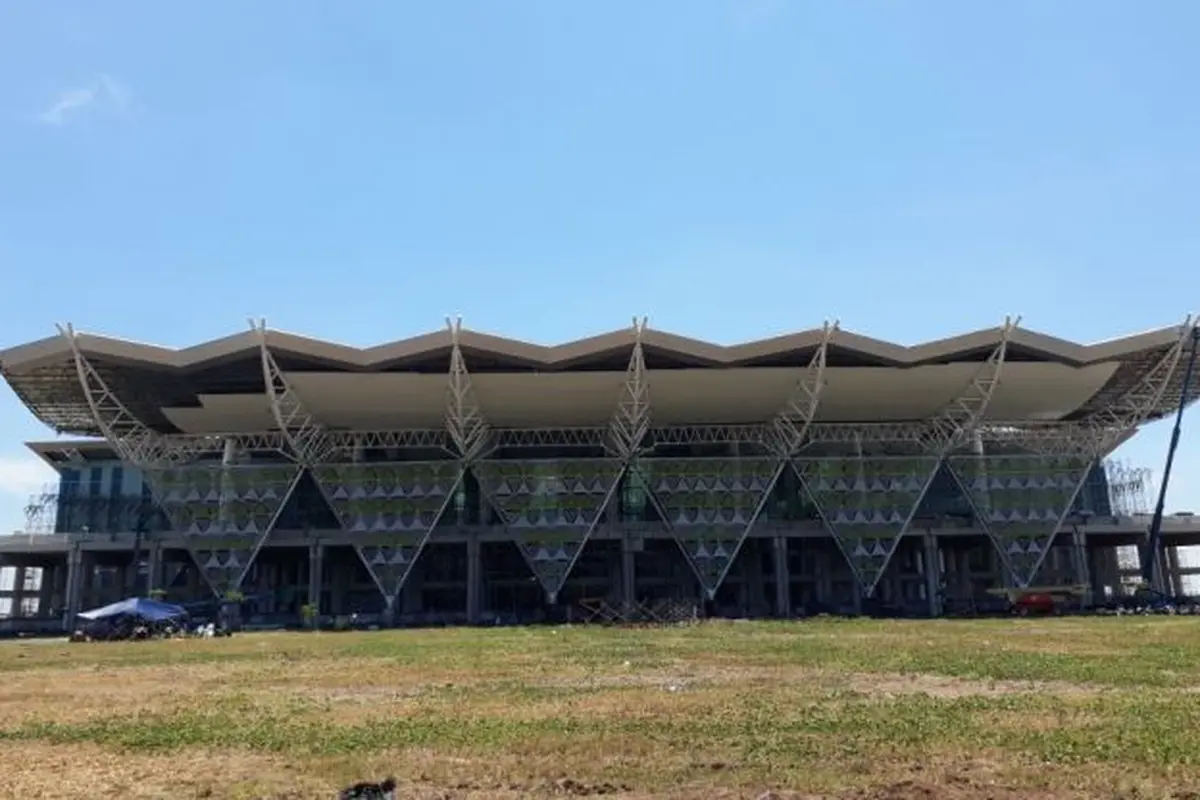 Progres pembangunan Bandara Kertajati atau Bandara Internasional Jawa Barat (BIJB), Rabu (4/4/2018). (Ilyas/Liputan6.com)