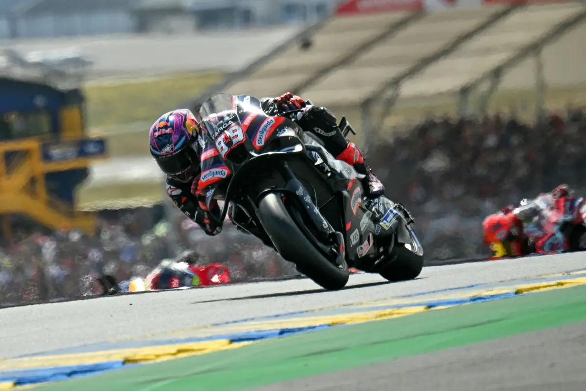 Jorge Martin beraksi di MotoGP Prancis 2026