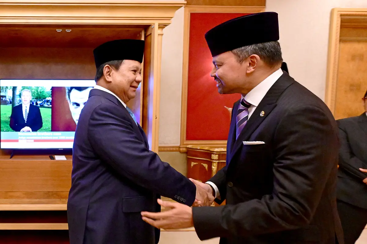 Presiden Prabowo Subianto tiba di Brunei Darussalam untuk melakukan kunjungan kenegaraan, Rabu (14/5/2025)