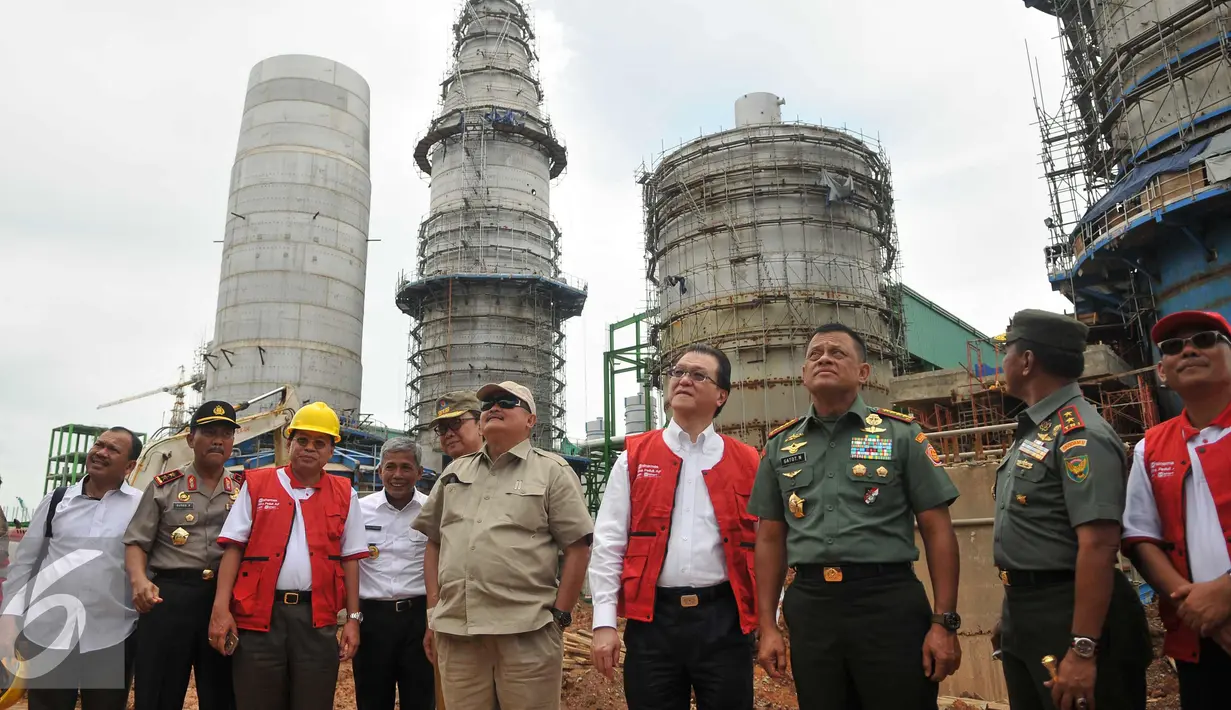 Lokasi pembangunan pabrik OKI Pulp & Paper Mills di Sumatra Selatan, Kamis (1/3). Pabrik OKI Pulp & Paper Mills seluas 1.700 ha, berkapasitas produksi 2 juta ton pulp dan 500 ribu ton kertas tissue pertahun . (Liputan6.com/Gempur M Surya) 