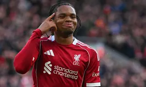 Gol tersebut membuat Rio Ngumoha kini mengoleksi dua gol dalam 14 laga di Liga Inggris. (AFP/Andy Buchanan)