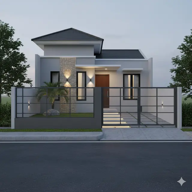 Model Pagar Besi Depan Rumah Minimalis