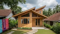 6 Model Rumah Kayu Atap Miring Japandi, Desainnya Cocok untuk Pasangan Muda
