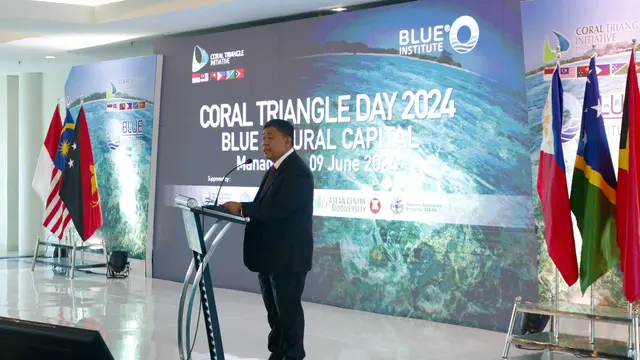Acara Forum Tingkat Tinggi tentang "Modal Alam Biru (Blue Natural Capital)". Forum yang digelar di Manado, Sulawesi Utara, Sabtu, 8 Juni 2024. (Foto: Kementerian Kelautan dan Perikanan)