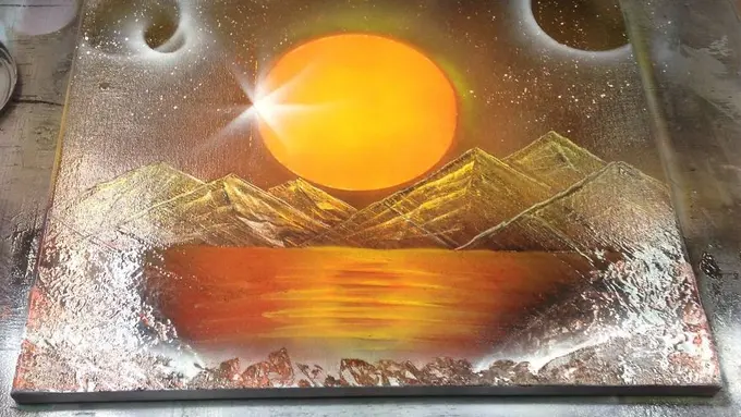 [Bintang] Pakai Cat Semprot, Hasil Akhir Lukisan Ini Seakan Nyata