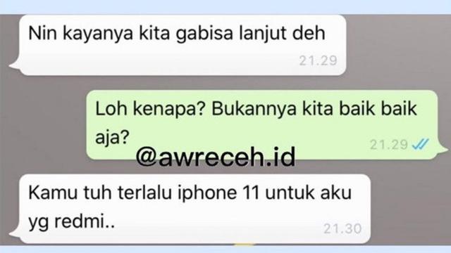 chat orang minta putus