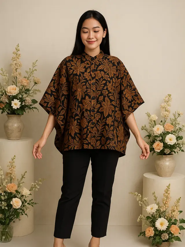 Model Batik Lengan Kelelawar