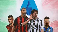 Serie A - Ilustrasi Bintang-bintang Serie A (Bola.com/Adreanus Titus)