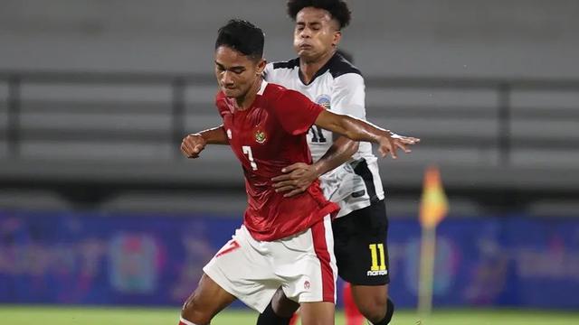 Aksi Marselino Ferdinan saat Timnas Indonesia Vs Timor Leste
