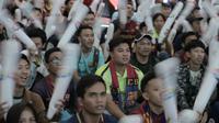 SCTV bekerja sama dengan La Liga menyelenggarakan acara nonton bareng laga El Clasico antara Barcelona Vs Real Madrid di Summarecon Mal Serpong, Minggu (28/10/2018). (Bola.com/Reza Bachtiar))