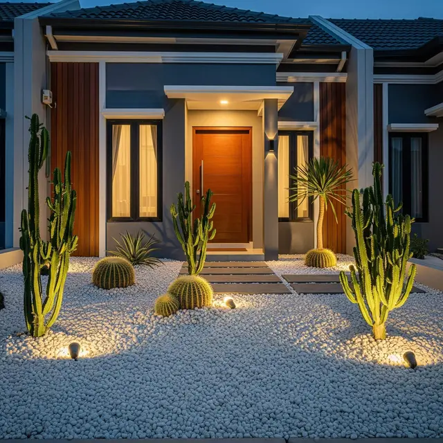 Model Rumah Sederhana Tapi Mewah dengan Taman Depan Kecil