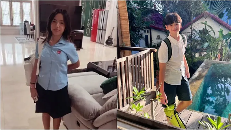 6 Potret Penampilan Anak Seleb Perdana Masuk SMP, Mikhayla Curi Perhatian
