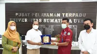 Kepala BNNP Sumut, Brigjen Pol Toga Habinsaran Panjaitan, saat besilaturahmi ke USU, Kamis, 14 Oktober 2021