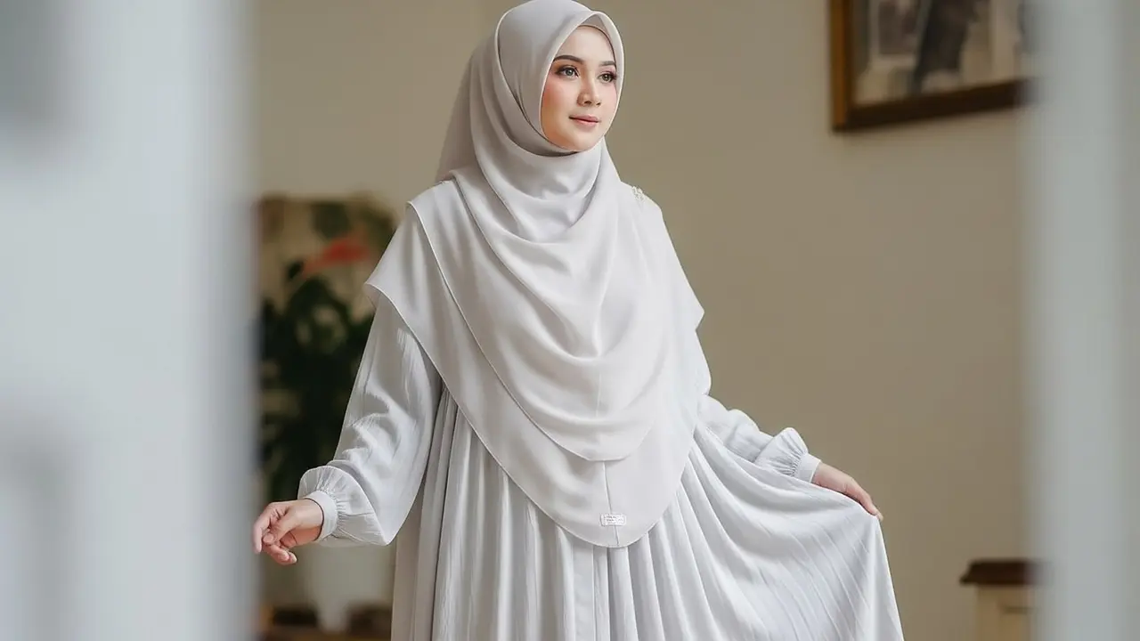 Gamis Ceruty Kerah Mandarin