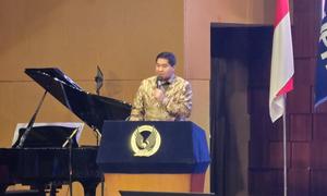 Menteri Perumahan dan Kawasan Permukiman (PKP), Maruarar Sirait menghadiri Seminar Nasional Republik Indonesia 2026. (Liputan6.com/Pramita)