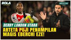 Mikel Arteta memberikan pujian setinggi langit untuk Eberechi Eze setelah gelandang muda itu mencetak hattrick gemilang dalam kemenangan 4-1 atas Tottenham Hotspur. Arteta menyoroti “aura” dan kualitas magis Eze yang memberikan dampak besar di ti...