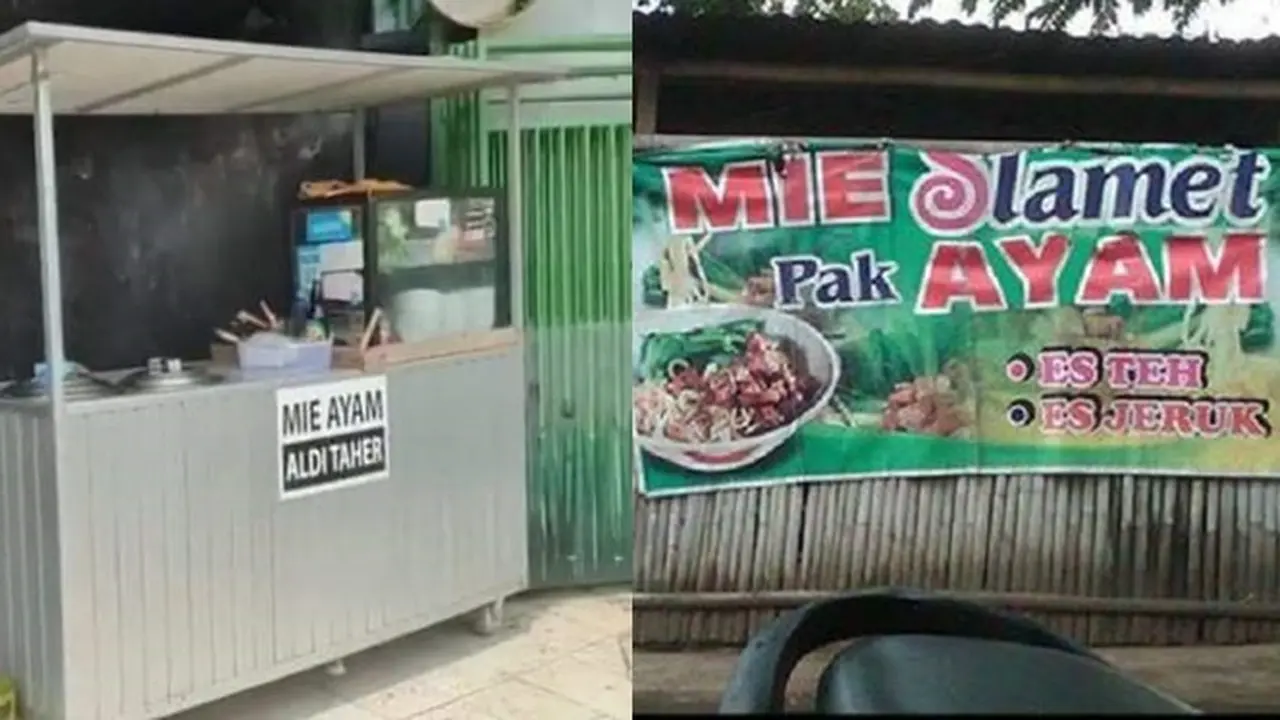 6 Nama Warung Mi Ayam Ini Nyeleneh Banget, Kocak