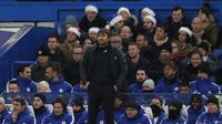 Manajer Chelsea, Antonio Conte, menilai seharusnya timnya mampu mencetak lebih dari satu gol melawan Southampton. (AFP/Adrian Dennis)